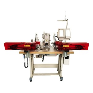 Automat do naszywania etykiet (MAICA), 4 podajniki, cięcie na ciepło