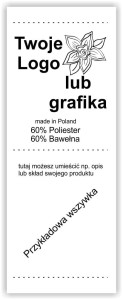 Wstążka satyna biała - nadruk srebrny lub złoty
